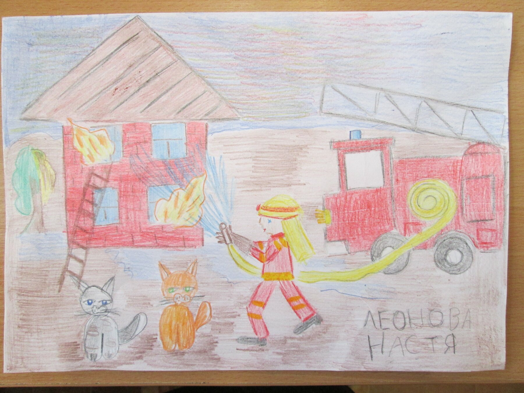 День пожарника рисунки детские